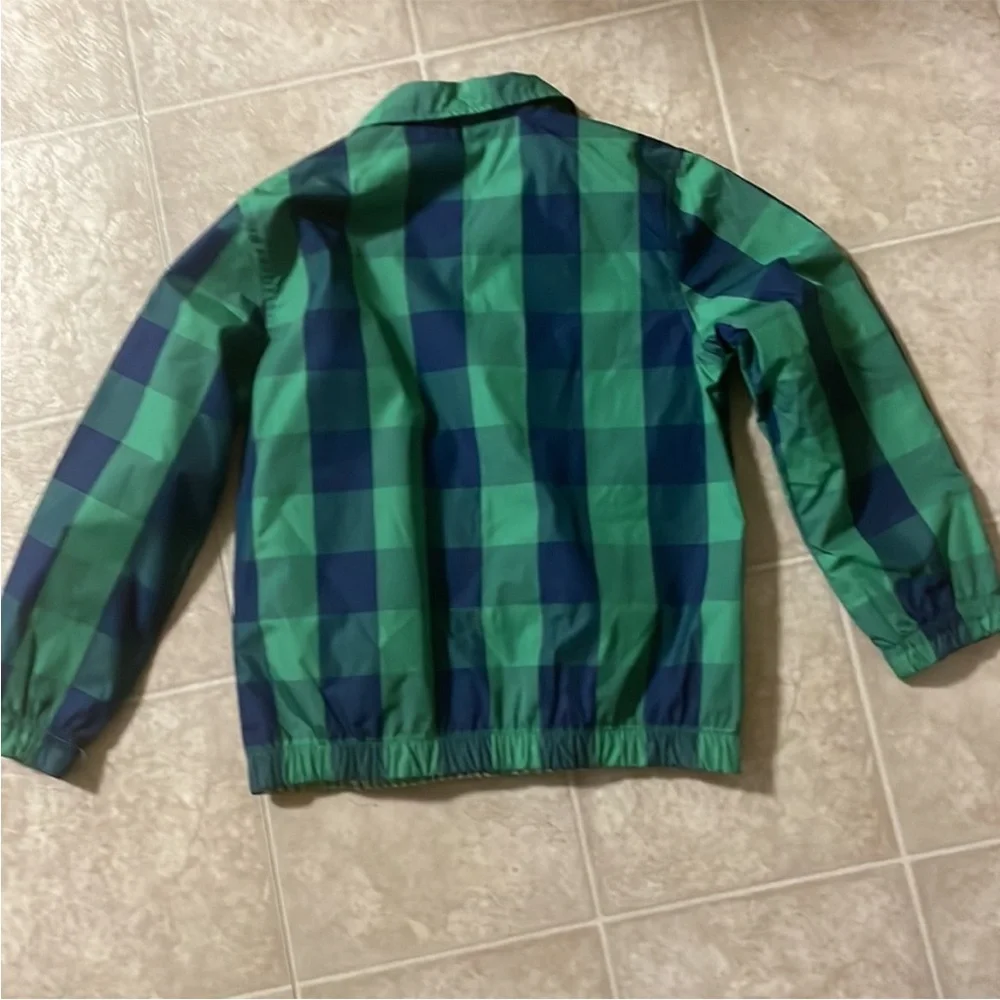 Cat & Jack Boy's Buffalo Check Green Navy Windbreaker Jacket